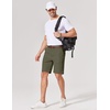 image:imageCOOFANDY Mens Casual Shorts 9 Inch Flat Front Lightweight Summer Beach Vacation Shorts with 4 PocketsArmy Green