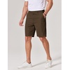image:imageCOOFANDY Mens Casual Shorts 9 Inch Flat Front Lightweight Summer Beach Vacation Shorts with 4 PocketsBrown
