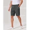 image:imageCOOFANDY Mens Casual Shorts 9 Inch Flat Front Lightweight Summer Beach Vacation Shorts with 4 PocketsDrak Grey
