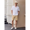 image:imageCOOFANDY Mens Casual Shorts 9 Inch Flat Front Lightweight Summer Beach Vacation Shorts with 4 PocketsKhaki