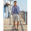 image:imageCOOFANDY Mens Casual Shorts 9 Inch Flat Front Lightweight Summer Beach Vacation Shorts with 4 PocketsLight Grey