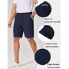image:imageCOOFANDY Mens Casual Shorts 9 Inch Flat Front Lightweight Summer Beach Vacation Shorts with 4 PocketsNavy Blue