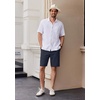 image:imageCOOFANDY Mens Casual Shorts 9 Inch Flat Front Lightweight Summer Beach Vacation Shorts with 4 PocketsNavy Blue