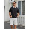image:imageCOOFANDY Mens Casual Shorts 9 Inch Flat Front Lightweight Summer Beach Vacation Shorts with 4 PocketsWhite