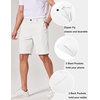 image:imageCOOFANDY Mens Casual Shorts 9 Inch Flat Front Lightweight Summer Beach Vacation Shorts with 4 PocketsWhite