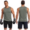 image:imageCOOFANDY Mens Dry Fit Workout Tank Top Sleeveless Gym Muscle Shirt UPF 50 Summer Running Athletic TshirtsArmy Green