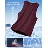 image:imageCOOFANDY Mens Dry Fit Workout Tank Top Sleeveless Gym Muscle Shirt UPF 50 Summer Running Athletic TshirtsDark Red