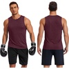 image:imageCOOFANDY Mens Dry Fit Workout Tank Top Sleeveless Gym Muscle Shirt UPF 50 Summer Running Athletic TshirtsDark Red
