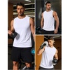 image:imageCOOFANDY Mens Dry Fit Workout Tank Top Sleeveless Gym Muscle Shirt UPF 50 Summer Running Athletic TshirtsWhite