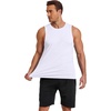 image:imageCOOFANDY Mens Dry Fit Workout Tank Top Sleeveless Gym Muscle Shirt UPF 50 Summer Running Athletic TshirtsWhite