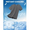 image:imageCOOFANDY Mens Swim Shirt Short Sleeve UPF 50 Sun Shirt Rash Guard TShirts Quick Dry Beach Shirts BreathableDark Gray
