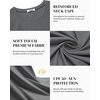 image:imageCOOFANDY Mens Swim Shirt Short Sleeve UPF 50 Sun Shirt Rash Guard TShirts Quick Dry Beach Shirts BreathableDark Gray