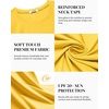 image:imageCOOFANDY Mens Swim Shirt Short Sleeve UPF 50 Sun Shirt Rash Guard TShirts Quick Dry Beach Shirts BreathableMedium Yellow