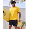 image:imageCOOFANDY Mens Swim Shirt Short Sleeve UPF 50 Sun Shirt Rash Guard TShirts Quick Dry Beach Shirts BreathableMedium Yellow