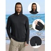 image:imageCOOFANDY Mens UPF 50 Sun Shirt Long Sleeve Fishing Shirt UV Protection Hoodie Summer Running Hiking Hooded Rash GuardBlack