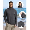 image:imageCOOFANDY Mens UPF 50 Sun Shirt Long Sleeve Fishing Shirt UV Protection Hoodie Summer Running Hiking Hooded Rash GuardDark Gray