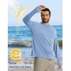 image:imageCOOFANDY Mens UPF 50 Sun Shirt Long Sleeve Fishing Shirt UV Protection Hoodie Summer Running Hiking Hooded Rash GuardLight Blue
