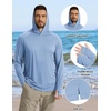 image:imageCOOFANDY Mens UPF 50 Sun Shirt Long Sleeve Fishing Shirt UV Protection Hoodie Summer Running Hiking Hooded Rash GuardLight Blue