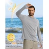 image:imageCOOFANDY Mens UPF 50 Sun Shirt Long Sleeve Fishing Shirt UV Protection Hoodie Summer Running Hiking Hooded Rash GuardLight Gray