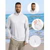 image:imageCOOFANDY Mens UPF 50 Sun Shirt Long Sleeve Fishing Shirt UV Protection Hoodie Summer Running Hiking Hooded Rash GuardWhite