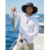 image:imageCOOFANDY Mens UPF 50 Sun Shirt Long Sleeve Fishing Shirt UV Protection Hoodie Summer Running Hiking Hooded Rash GuardWhite