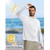 image:imageCOOFANDY Mens UPF 50 Sun Shirt Long Sleeve Fishing Shirt UV Protection Hoodie Summer Running Hiking Hooded Rash GuardWhite