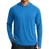 image:imageCOOFANDY Mens UPF 50 Sun Shirt Long Sleeve Fishing Shirt UV Protection Hoodie Summer Running Hiking Hooded Rash GuardSea Blue