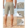 image:imageCOOFANDY Mens Casual Shorts Cotton Drawstring 79 inch Waffle Shorts Stretch Elastic Waist Summer Beach Lounge Sweat ShortsApricot