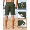 image:imageCOOFANDY Mens Casual Shorts Cotton Drawstring 79 inch Waffle Shorts Stretch Elastic Waist Summer Beach Lounge Sweat ShortsArmy Green