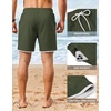 image:imageCOOFANDY Mens Casual Shorts Cotton Drawstring 79 inch Waffle Shorts Stretch Elastic Waist Summer Beach Lounge Sweat ShortsArmy Green