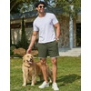 image:imageCOOFANDY Mens Casual Shorts Cotton Drawstring 79 inch Waffle Shorts Stretch Elastic Waist Summer Beach Lounge Sweat ShortsArmy Green