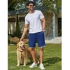 image:imageCOOFANDY Mens Casual Shorts Cotton Drawstring 79 inch Waffle Shorts Stretch Elastic Waist Summer Beach Lounge Sweat ShortsBlue