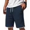 image:imageCOOFANDY Mens Casual Shorts Cotton Drawstring 79 inch Waffle Shorts Stretch Elastic Waist Summer Beach Lounge Sweat ShortsDark Blue