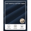 image:imageCOOFANDY Mens Casual Shorts Cotton Drawstring 79 inch Waffle Shorts Stretch Elastic Waist Summer Beach Lounge Sweat ShortsDark Blue