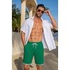 image:imageCOOFANDY Mens Casual Shorts Cotton Drawstring 79 inch Waffle Shorts Stretch Elastic Waist Summer Beach Lounge Sweat ShortsGreen