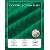 image:imageCOOFANDY Mens Casual Shorts Cotton Drawstring 79 inch Waffle Shorts Stretch Elastic Waist Summer Beach Lounge Sweat ShortsGreen