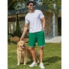 image:imageCOOFANDY Mens Casual Shorts Cotton Drawstring 79 inch Waffle Shorts Stretch Elastic Waist Summer Beach Lounge Sweat ShortsGreen