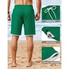 image:imageCOOFANDY Mens Casual Shorts Cotton Drawstring 79 inch Waffle Shorts Stretch Elastic Waist Summer Beach Lounge Sweat ShortsGreen
