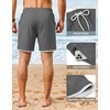 image:imageCOOFANDY Mens Casual Shorts Cotton Drawstring 79 inch Waffle Shorts Stretch Elastic Waist Summer Beach Lounge Sweat ShortsGrey