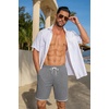 image:imageCOOFANDY Mens Casual Shorts Cotton Drawstring 79 inch Waffle Shorts Stretch Elastic Waist Summer Beach Lounge Sweat ShortsGrey
