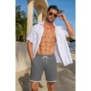 image:imageCOOFANDY Mens Casual Shorts Cotton Drawstring 79 inch Waffle Shorts Stretch Elastic Waist Summer Beach Lounge Sweat ShortsGrey
