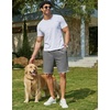 image:imageCOOFANDY Mens Casual Shorts Cotton Drawstring 79 inch Waffle Shorts Stretch Elastic Waist Summer Beach Lounge Sweat ShortsGrey