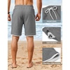 image:imageCOOFANDY Mens Casual Shorts Cotton Drawstring 79 inch Waffle Shorts Stretch Elastic Waist Summer Beach Lounge Sweat ShortsGrey