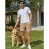 image:imageCOOFANDY Mens Casual Shorts Cotton Drawstring 79 inch Waffle Shorts Stretch Elastic Waist Summer Beach Lounge Sweat ShortsKhaki