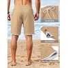 image:imageCOOFANDY Mens Casual Shorts Cotton Drawstring 79 inch Waffle Shorts Stretch Elastic Waist Summer Beach Lounge Sweat ShortsKhaki