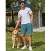 image:imageCOOFANDY Mens Casual Shorts Cotton Drawstring 79 inch Waffle Shorts Stretch Elastic Waist Summer Beach Lounge Sweat ShortsLake Blue