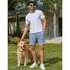 image:imageCOOFANDY Mens Casual Shorts Cotton Drawstring 79 inch Waffle Shorts Stretch Elastic Waist Summer Beach Lounge Sweat ShortsLight Blue