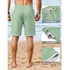 image:imageCOOFANDY Mens Casual Shorts Cotton Drawstring 79 inch Waffle Shorts Stretch Elastic Waist Summer Beach Lounge Sweat ShortsLight Green