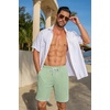 image:imageCOOFANDY Mens Casual Shorts Cotton Drawstring 79 inch Waffle Shorts Stretch Elastic Waist Summer Beach Lounge Sweat ShortsLight Green