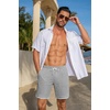 image:imageCOOFANDY Mens Casual Shorts Cotton Drawstring 79 inch Waffle Shorts Stretch Elastic Waist Summer Beach Lounge Sweat ShortsLight Grey